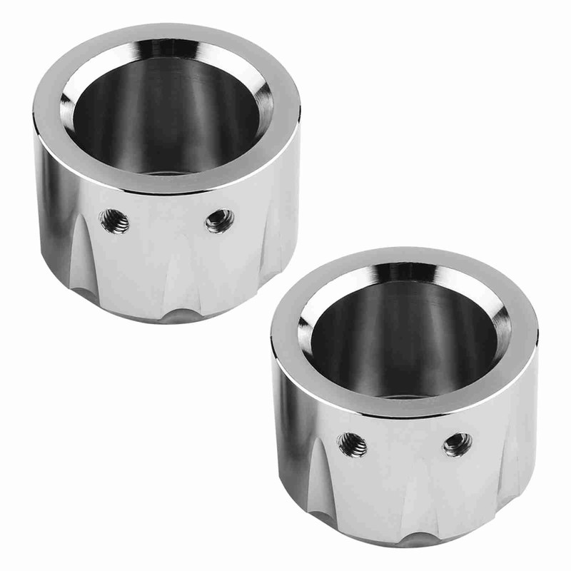 2pcs CNC Aluminum Motorcycle Front Axle Skull Nut Bolt Cover