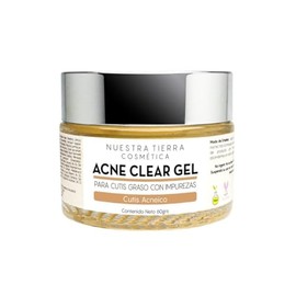 Nuestra Tierra Cosmetica Gel Anti-Acné para Cutis Graso con Impurezas, Tratamiento Facial, 60g