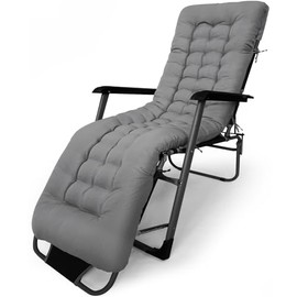 DANGHOOGY Outdoor Lounge Chair Cushions, Chaise Lounge Cushions for Outdoor Furniture, Waterproof Zero Gravity Lounge Chair Cushion 71 x 21 x 4 Inches (Grey)