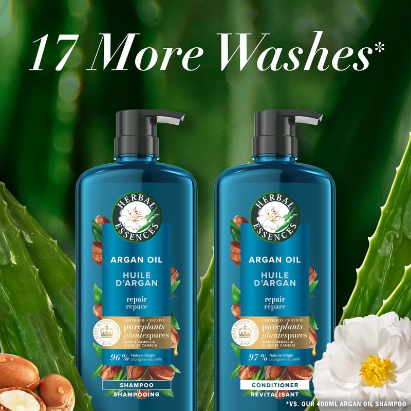 Herbal Essences Argan Oil Repair Shampoo & Conditioner Set, Moisturizes