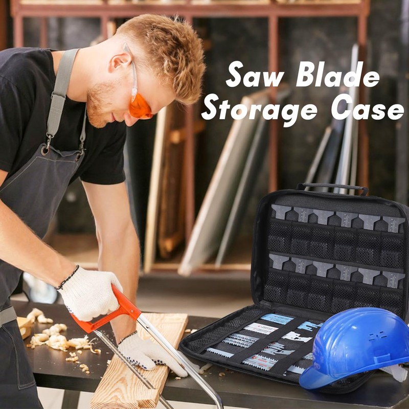 ZIORS Portable Zipper Saw Blade Storage Case,Empty Case for Sawzall