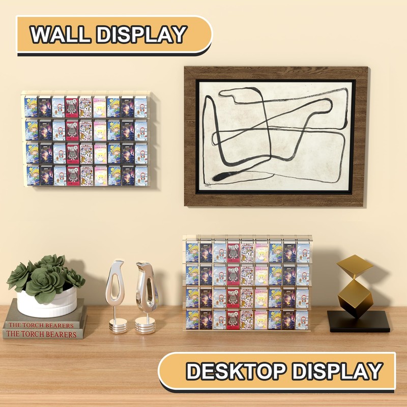 Leadiy Wall Display Shelves, Acrylic Floating Shelves for Mini Toys,