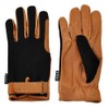 Klaus Riding Gloves, Waffle Leather Gloves, KE5 (Black x Caramel