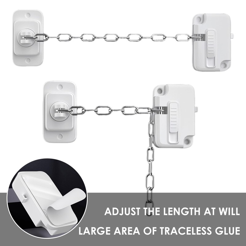 3 Pieces of White Window Safety Lock, Multi-Function Safety Lock,