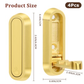 Gold Bathroom Wall Hooks, 4Pcs Heavy Duty Gold Folding Wall Towel Purse Backpack Coat Hooks, Shower Utility Robe Hooks for Hanging