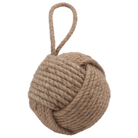 Nautical Doorstop Rope Sailor Knot Decorative Jute Under Mount Handmade Door Stopper with Handle for Floor by The Metal Magician (5" Jute (Natural Color))