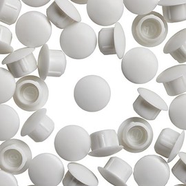 WidgetCo 3/8" White Hole Plugs, Conceal Most Holes in Plastic, Wood, Metal & Fiberglass (Qty 100)