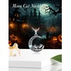 Qyvit Moon Bat Necklace 925 Sterling Silver Gothic Pendant Vampire