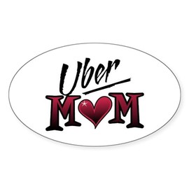 CafePress Uber Mom Mother's Day Heart Oval Sticker Oval Car Bumper Sticker
