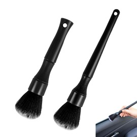 SSHUIKKAI 2 Stück Detailing Pinsel, Reinigungspinsel Auto, Auto Pinsel, Reinigungspinsel, Auto Reinigung Pinsel Set, für Automobilinnenräume,Möbel,Tastaturen
