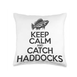 Keep Calm And Catch Fish - Fisherman Fishing Haddock Throw Pillow