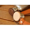 +LUMBER by Hacoa THERMO BOTTLE ステンレス素材の水筒に銘木を組み合わせたおしゃれなサーモボトル（革ストラップ付き） (Walnut 600)