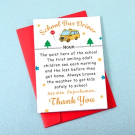 Bus Driver Appreciation Card for Men Women School Bus Driver Appreciation Gifts Bus Driver Card for Men Women Kindergarten School Bus Driver Gifts for Him Her Thanksgiving Retirement Card for Men Her
