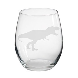 Tyrannosaurus-Rex TREX Engraved Stemless Glass Dinosaur Gift