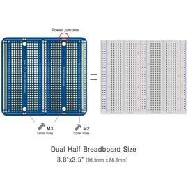 ElectroCookie Large PCB Prototype Board Kit Solderable Breadboards for Electronics Projects Compatible for DIY Arduino Soldering Projects, Gold-Plated (6 Multi-Pack, Blue)