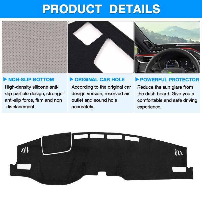 Autorder Dashboard Cover Mat for 2021 2022 2023 2024 Toyota
