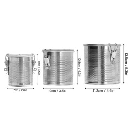 Stainless Steel Spice Filter, Large Spice Strainer, Tea Infuser, Reusable Mesh Tea Ball Strainer, Cooking Spice Egg, Spice Separator Basket for Kitchen at Home, Restaurant (0.3 L)