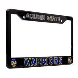 Golden State Warriors - Marco para placa de matrícula, color negro, 12.25 x 6.25 pulgadas, regalo ideal para fanáticos y aficionados al deporte, diseño delgado