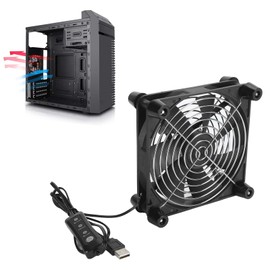 140mm USB Fan for Computer Cases, 3 Speed 2800RPM Silent Case Fan, Portable Cooling Fan for Tablet PC, TV Receiver, Router, DVR, PS, Computer Cabinet
