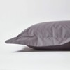 HOMESCAPES Dark Grey Pure Egyptian Cotton King Size Oxford Pillowcase