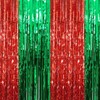 Mienocol 4 Packs Christmas Tinsel Foil Fringe Curtains 3.2ft x