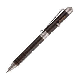 SMOOTHERPRO Solid Brass Bolt Action Pen Shorty Size Compatible with Parker Refill Stainless Steel Clip Weighted for Tremor Parkinson Arthritic Signature Retro Black (SPR138BK)