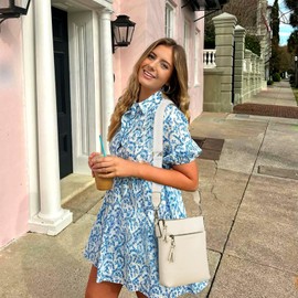 Roulens Medium Women's Shoulder Bags, Lightweight Women's Vegan Leather Shoulder Bag, Crossbody Bags for Women with Adjustable Removable Wide Strap, A-beige, Contemporary