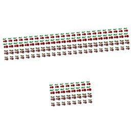 Healeved 4sets Elegant Cherry Nail Charms 3D Alloy Nail Gems Charms for Women DIY 32pcs*4