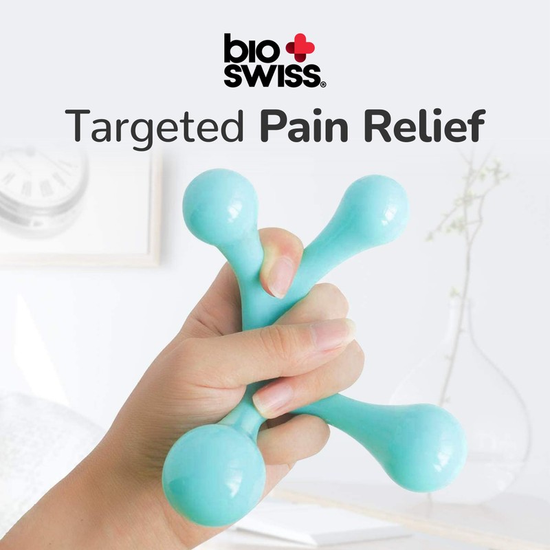 BioSwiss 2-Pack Handheld Full Body Massager, 4-Leg Pressure Point Tool