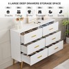 dainslef 6-Drawer Dresser for Bedroom, 41.7" Wide Cabinet with Elevated