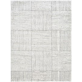 Livabliss x Galey Alix Architect I Modern Geometric Area Rug, 2'7" x 7'3" (3' x 8'), Ivory/Black