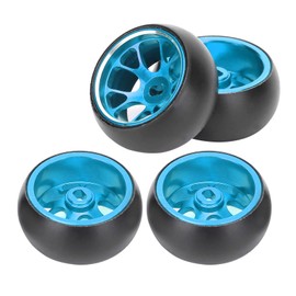 RC Car Drift Tire, Lightweight Aluminum Alloy Wheel Hub, Super Fast Drift Tyre Replacement for RC Car for Wltoys K969 1/28 RC Car(Blue)