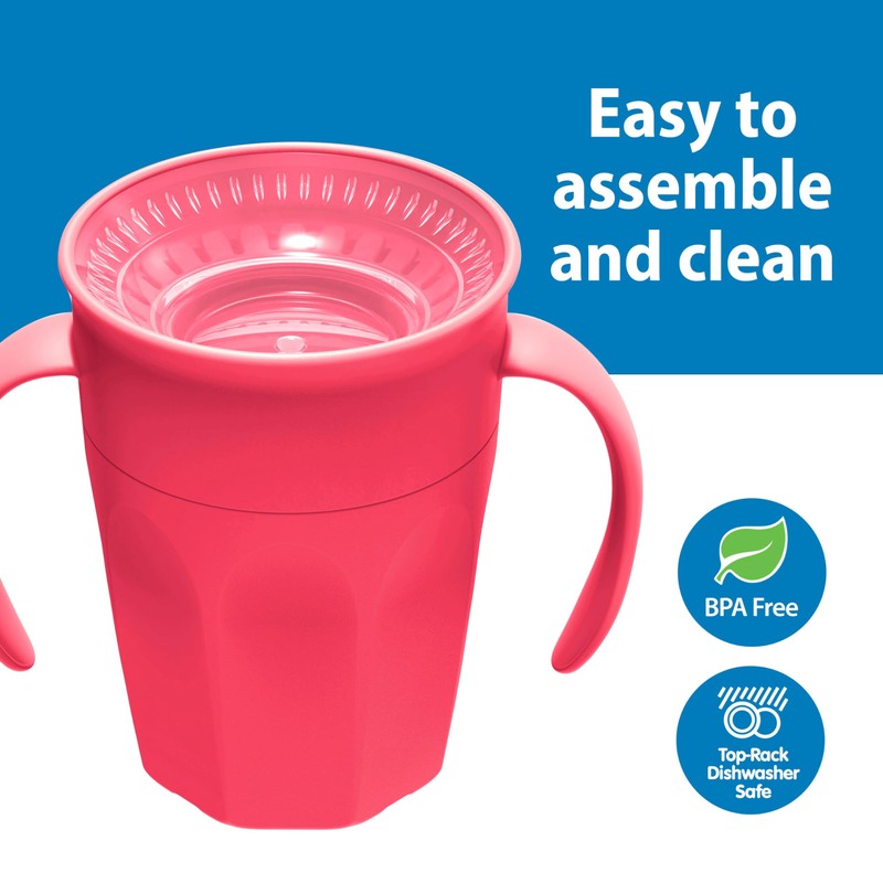 Dr. Brown's Milestones Cheers 360 Spoutless Transition Cup with Handles,