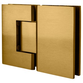 C.R. LAURENCE GEN180SB CRL Satin Brass Geneva 180 Series 180 Degree Glass-to-Glass Standard Hinge