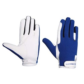 S-Products LADIES HORSE RIDING FLEECE & SYNTHETIC LEATHER WOMEN EQUESTRIAN SPORTS GLOVES (Small, Royal Blue)
