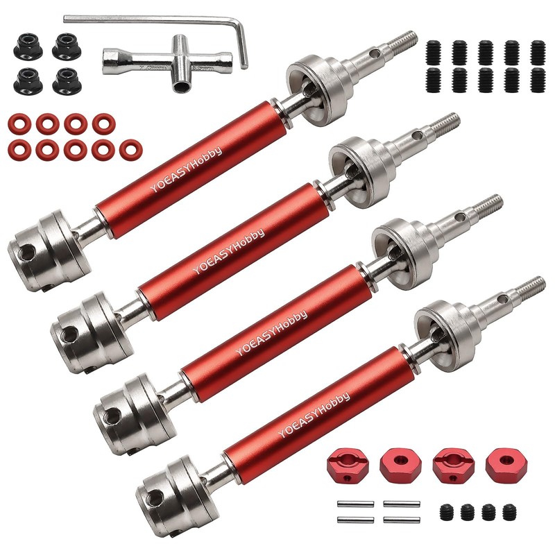 YOEASYHobby Front Rear Driveshafts Axles #45 Steel CVD Slider Drive