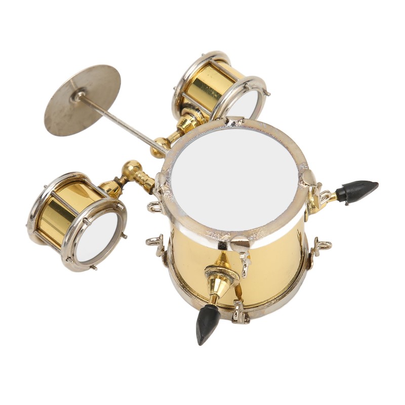 Copper Miniature Drum Set Model with Case Mini Percussion Musical