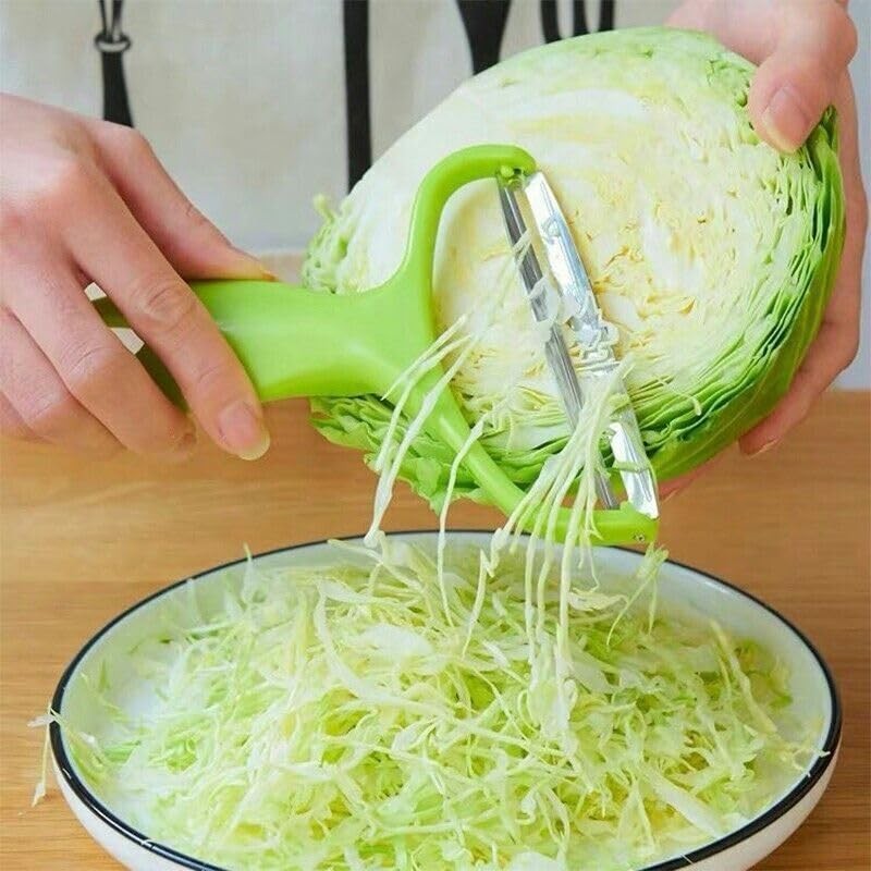 2Pcs Stainless Steel Potato Peeler Cabbage Lettuce Head Grater Shredder