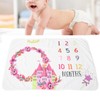 Infant Monthly Milestone Blankets Unisex Soft Month Blanket Photo Background