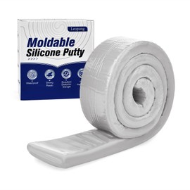 Leopong Light Grey Moldable Silicone Putty, Waterproof, Stay Pliable,Good Plasticity for Repair and Fill Various Gaps in Bathrooms, Fountains, Water Pipes, Walls