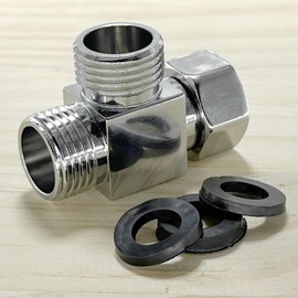 20mm 3 Way T Shaped Water Diverters,Brass Shower Diverter Valve (Square)