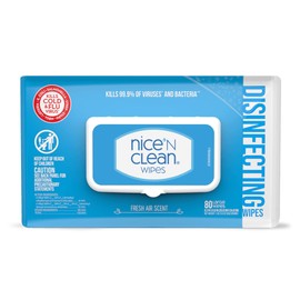Nice 'N Clean Disinfecting Surface Wipes 80ct | Cleans & Disinfects Home & Kitchen Surfaces | Fresh Scent