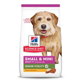 Hill's Science Diet Small & Mini Senior Vitality, Croquetas para Perro Senior Raza Pequeña Y Mini, Sabor Pollo Y Arroz 1.6Kg