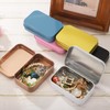 sourcing map 12pcs Metal Tin Box, 3.7x2.4x0.8 Mini Portable Rectangular