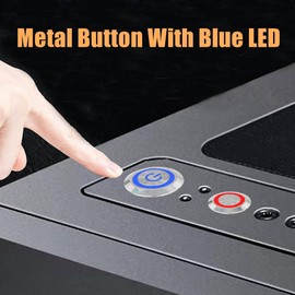 iHaospace Desktop Computer Power Switch Metal Button, PC Start Button PC On/Off Switch with LED Power Button Power SW Cable (16 mm)