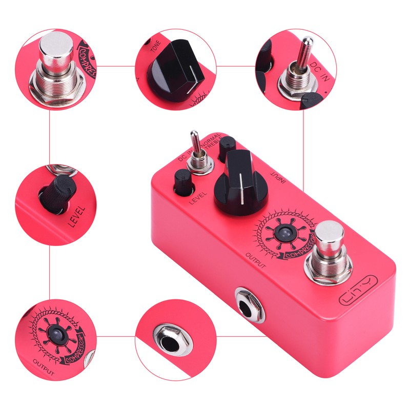 Lity Compressor Guitar Pedal Mini Compressor Effects Pedal Ultimate Comp