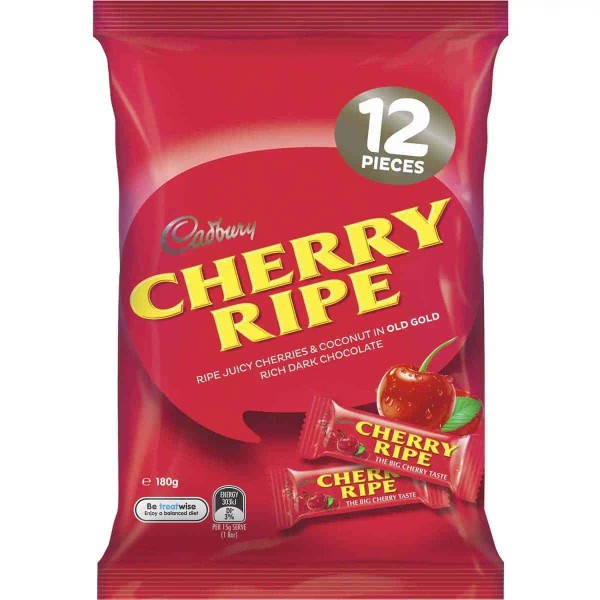 Cadbury Bulk Cadbury Cherry Ripe Share Pack 180g ($6.00 each x 12 units)
