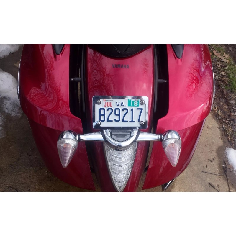 Beetelo Yamaha Roadliner / Stratoliner Chrome Lay Down license plate