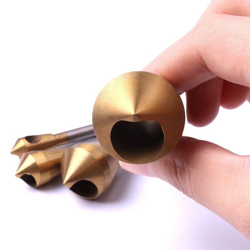 Atoplee 4PCS Titanium Wood Countersink Debur Deburring Tool Deburing Set