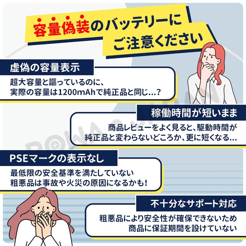 ロワジャパン【PSE基準検品】PSP 2000 3000 互換 PSP-S110 バッテリーパック 【2個セット】実容量高